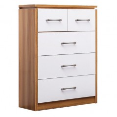 DC Conrad 3+2 Drawer Chest White/Oak